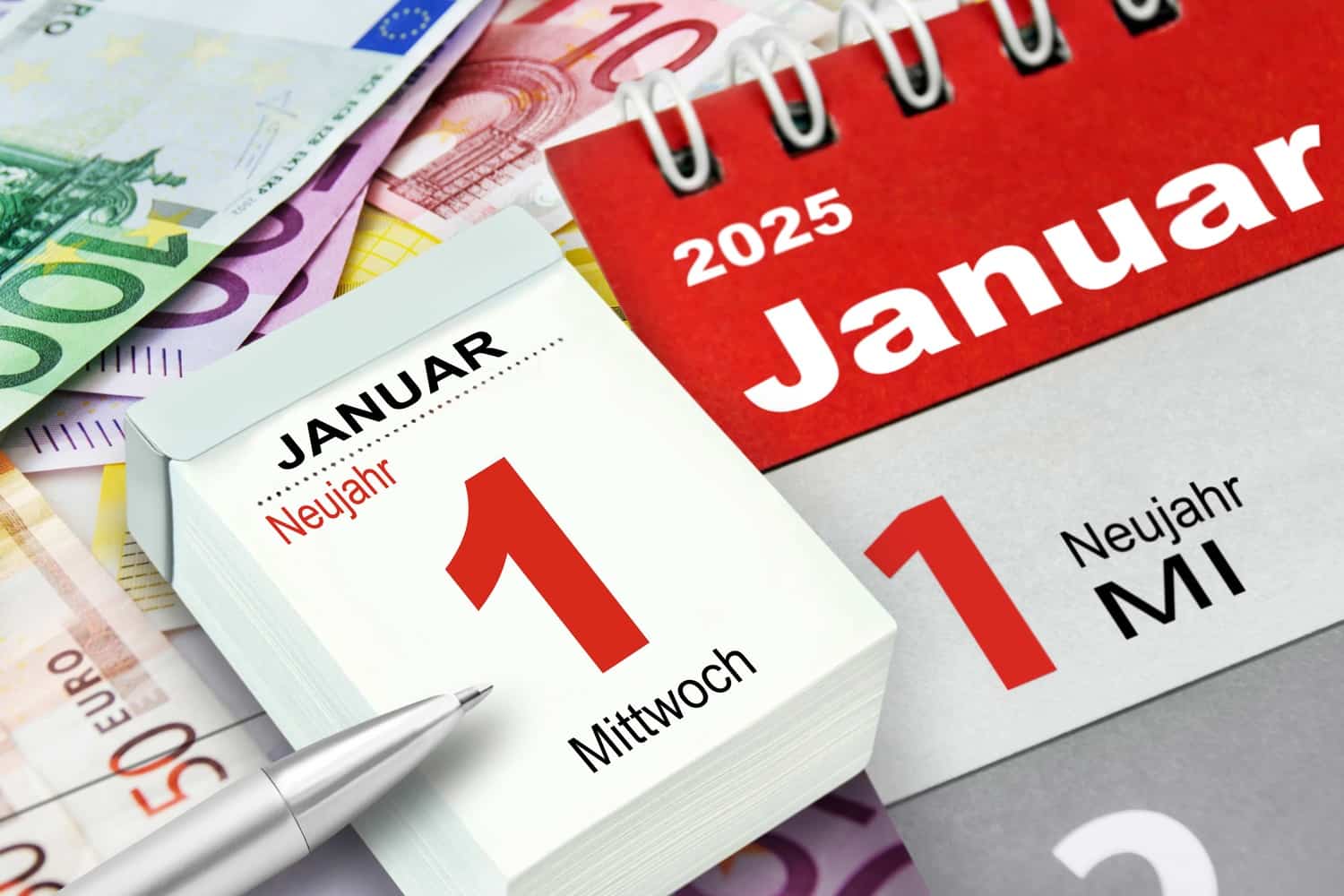 Bürgergeld Auszahlung Kalender Januar Geldscheine