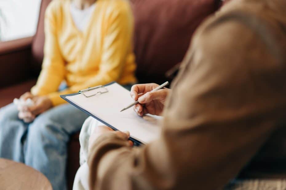 Frau bei der Therapie