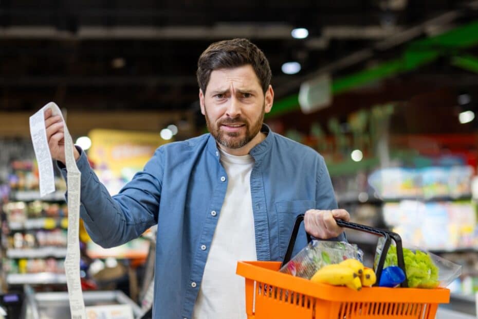 Mann empört über teure Lebensmittel